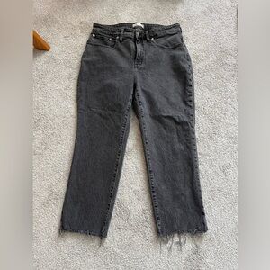 Madewell 14W raw hem ankle jeans